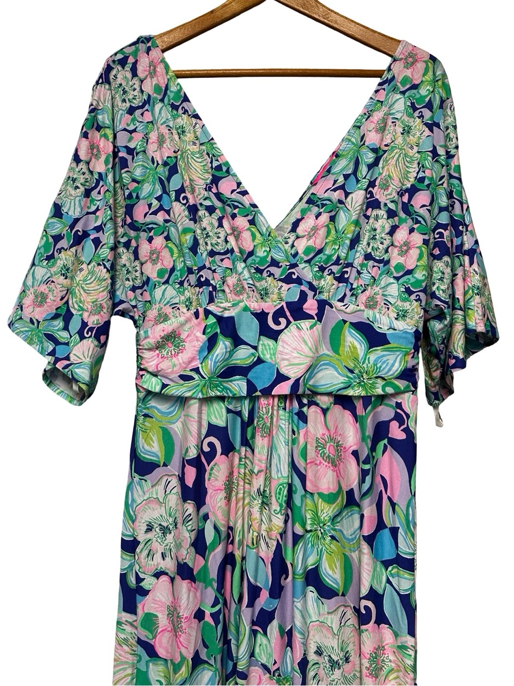 Lilly Pulitzer Parigi Maxi dress in Multi Beak Calm Carry On Large Coastal Chic - Picture 3 of 15